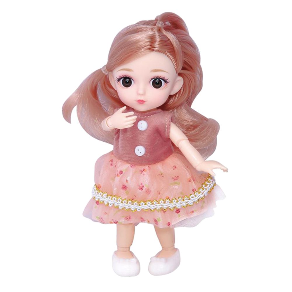 marque generique - 12 Joints 16cm 1/8 Baby Doll Dress Up Pour BJD Dolls Toy DIY Accessory Orange - Poupées