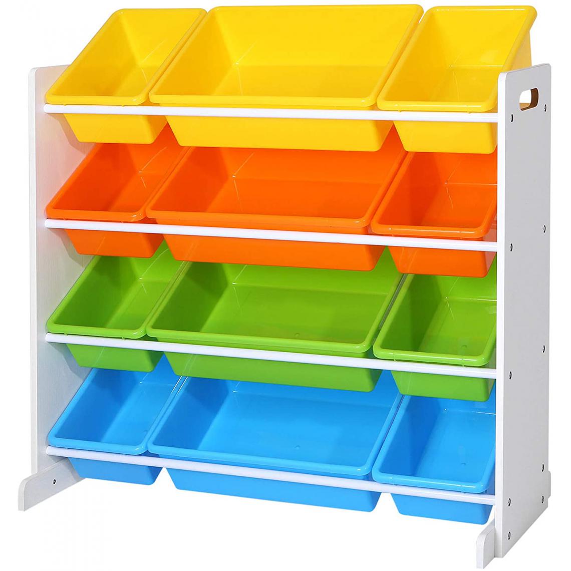 Helloshop26 - Meuble jouets étagère casiers amovibles 4 niveaux 12_0000672 - Cuisine et ménage
