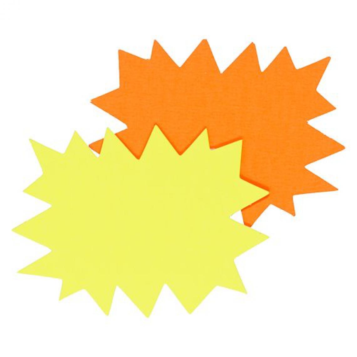 Apli - Etiquettes carton forme éclatée jaune/orange 160 x 120 mm Apli - Boîte de 50 - Accessoires Bureau