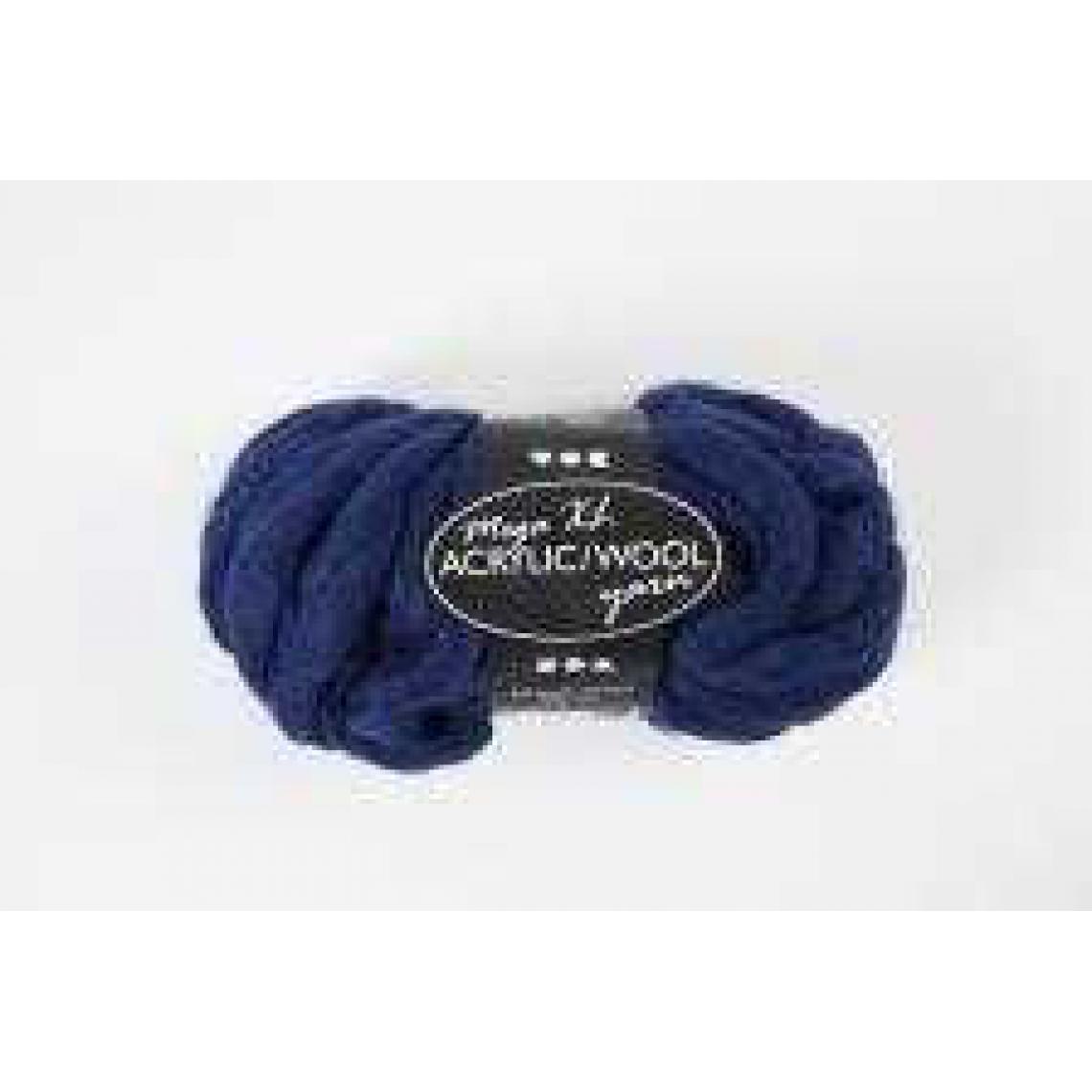 Inconnu - Pelote de laine Acrylique XL mélangée avec de la laine, L: 15 m, bleu foncé, mega, 300gr - Dessin et peinture