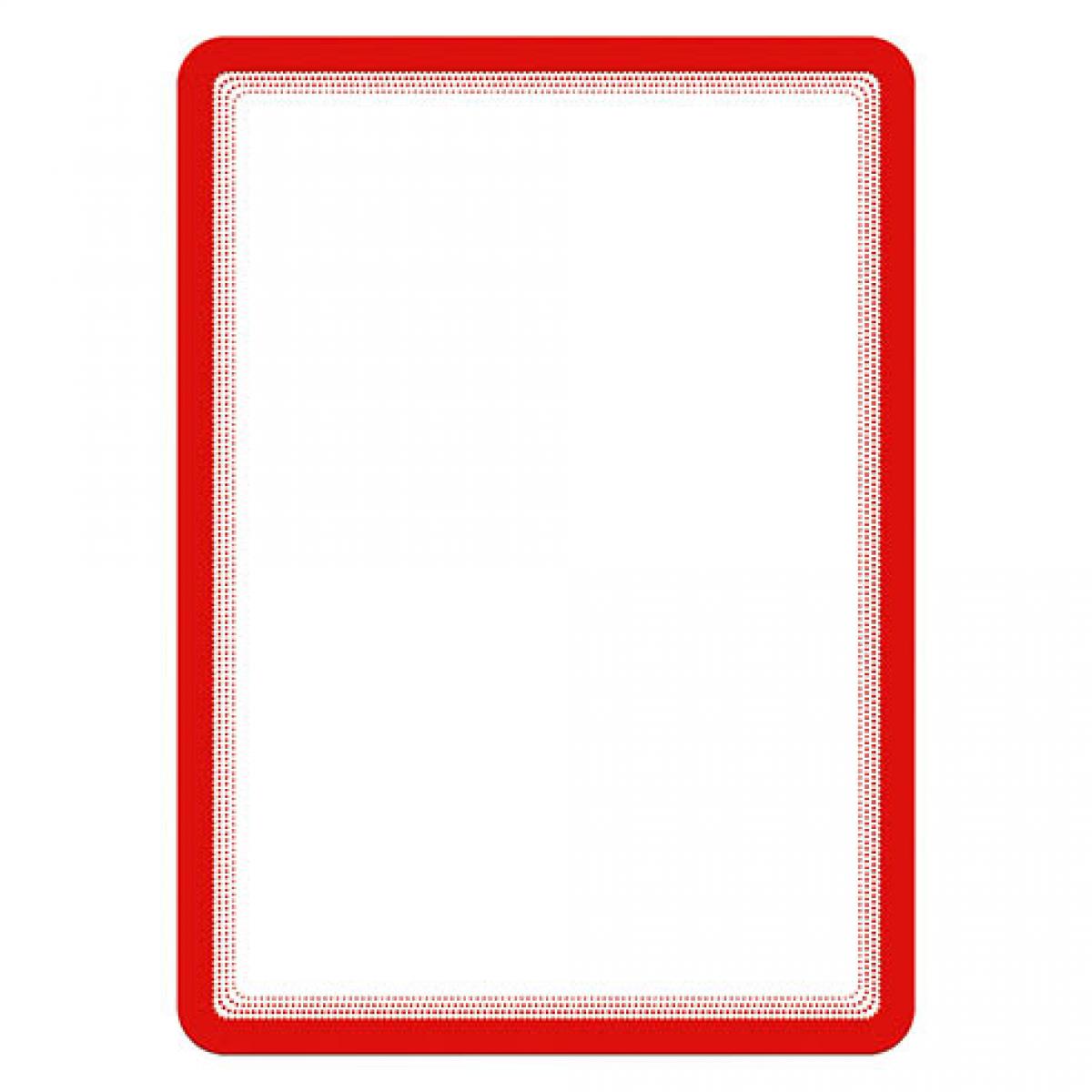 Tarifold - Pochette adhésive Magneto Tarifold rouge- Poster A4 - Lot de 2 - Accessoires Bureau