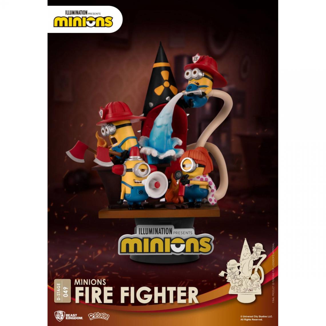 Beast Kingdom Toys - Les Minions - Diorama D-Stage Fire Fighter 15 cm - Mangas