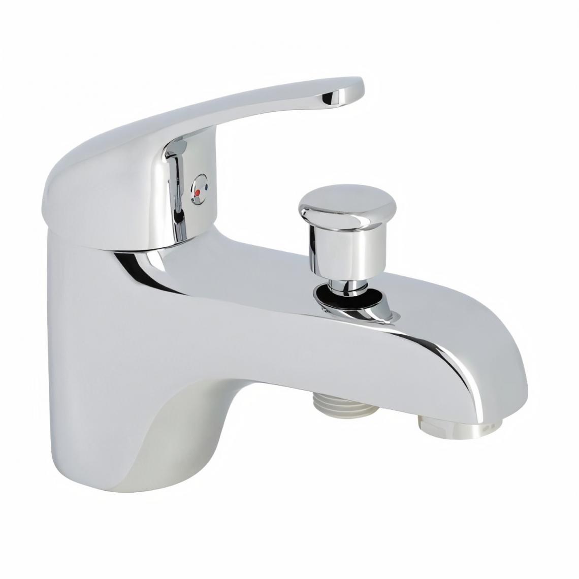 Rousseau - Robinet mitigeur mécanique baignoire et douche - Chromé - Monotrou NF - Accessoires de salle de bain