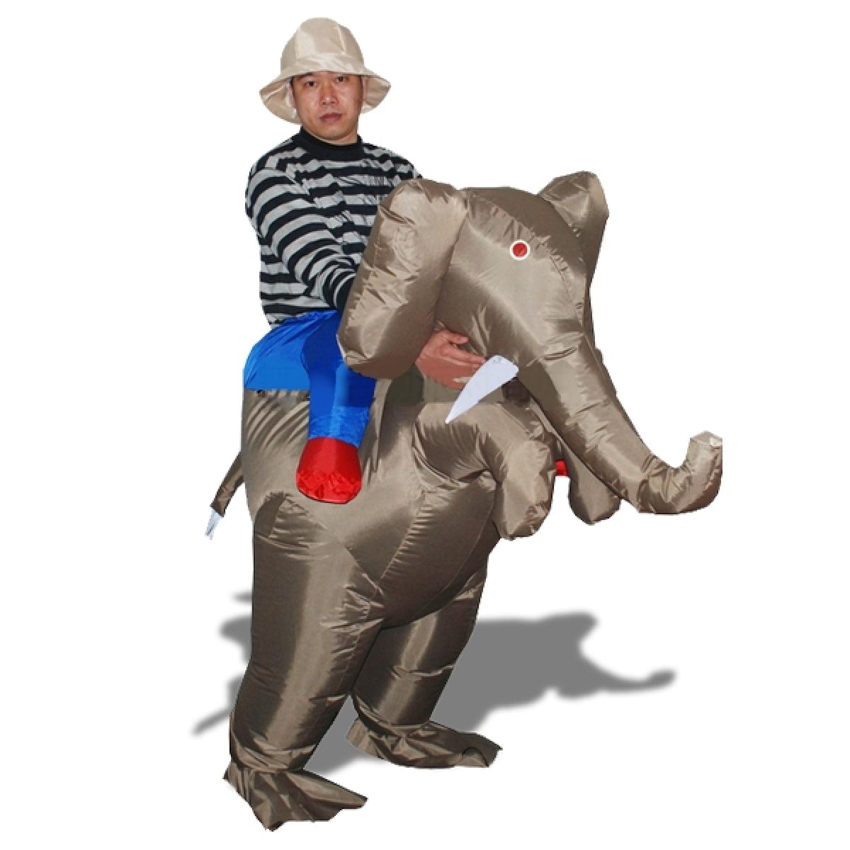 Totalcadeau - Costume éxplorateur sur le dos d'éléphant déguisement avec chapeau - Jeux d'adresse