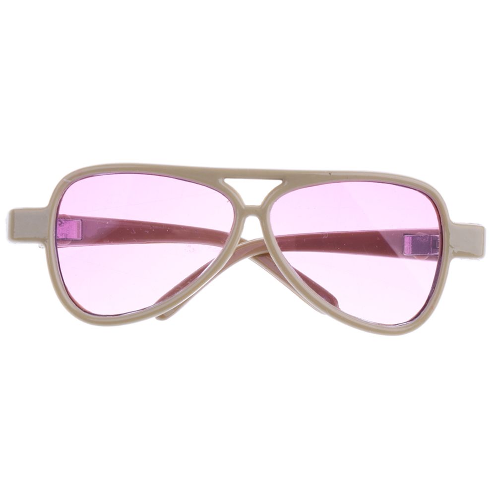 marque generique - 1/3 bjd fashion beige cadre lunettes lunettes pour sd dollfie accessoires # 3 - Poupons