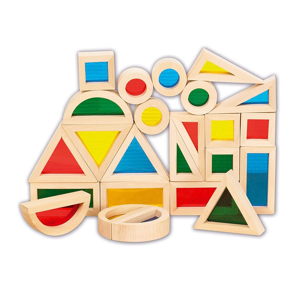 marque generique - Set de 24 blocs en bois Rainbow - TICKIT - Jeux d'éveil