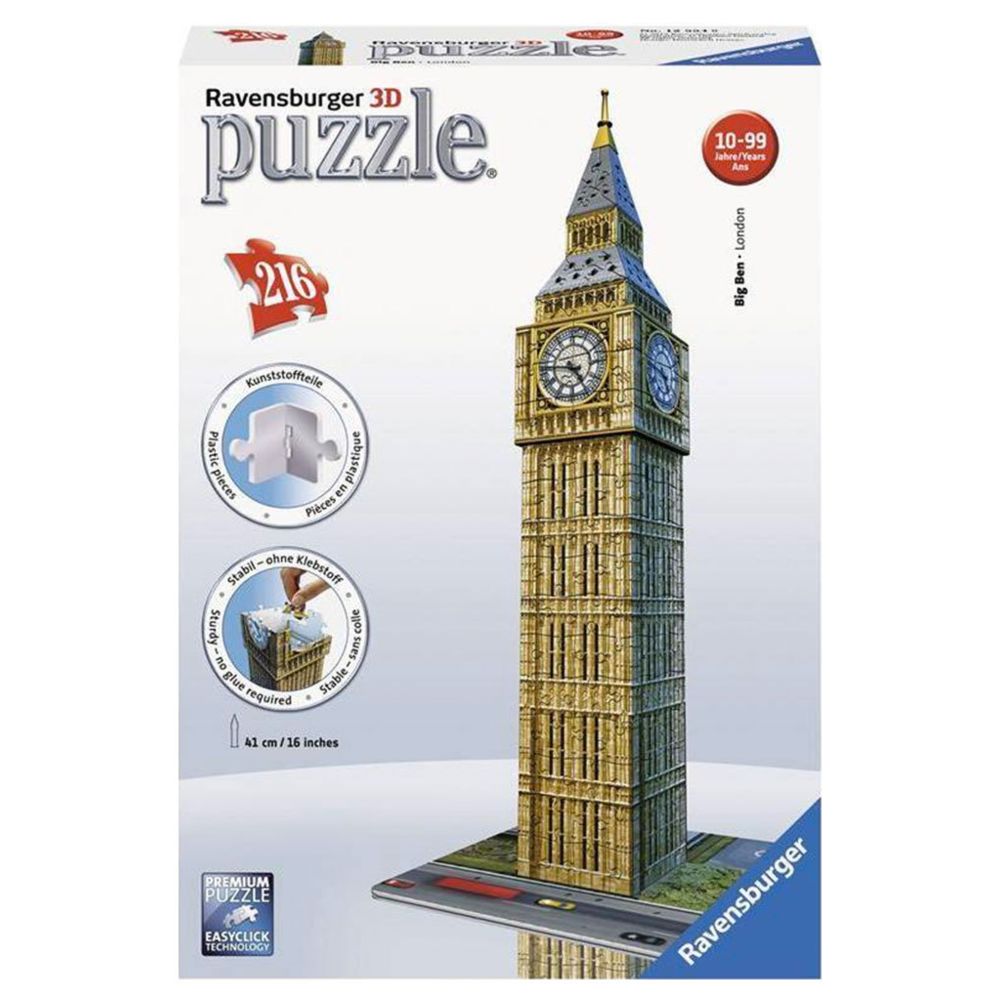 Ravensburger - Ravensburger Puzzle 3D Big Ben (216 pièces) - Jeux éducatifs
