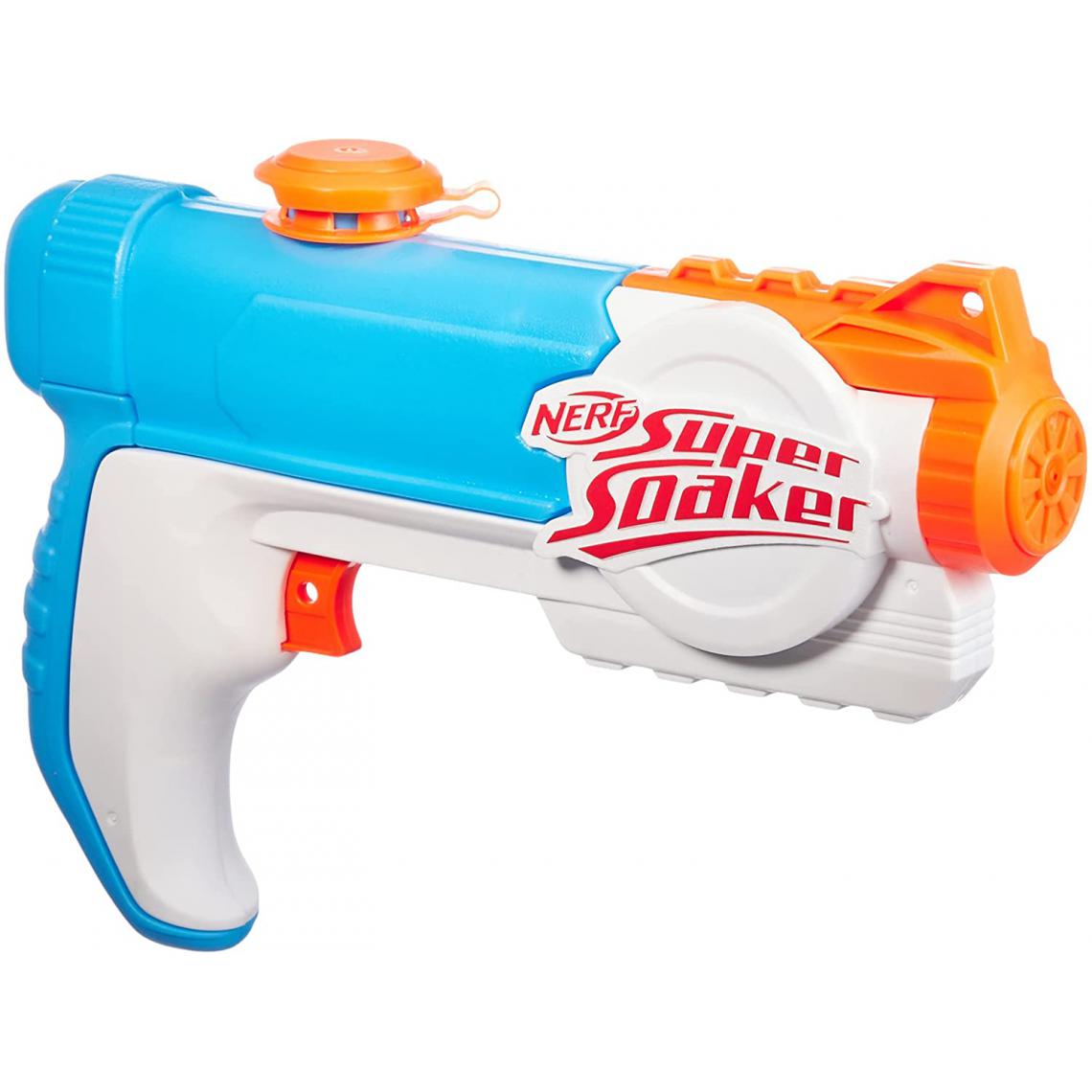 Nerf - pistolet a eau Super Soaker Piranha blanc bleu orange - Jeux d'adresse