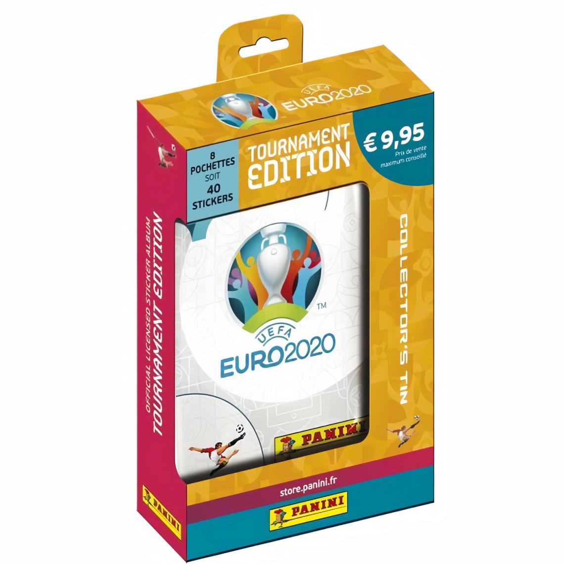 Panini - UEFA EURO 2020 Stickers 2021 Tournament Edition - Boîte métal de 8 pochettes - Carte à collectionner
