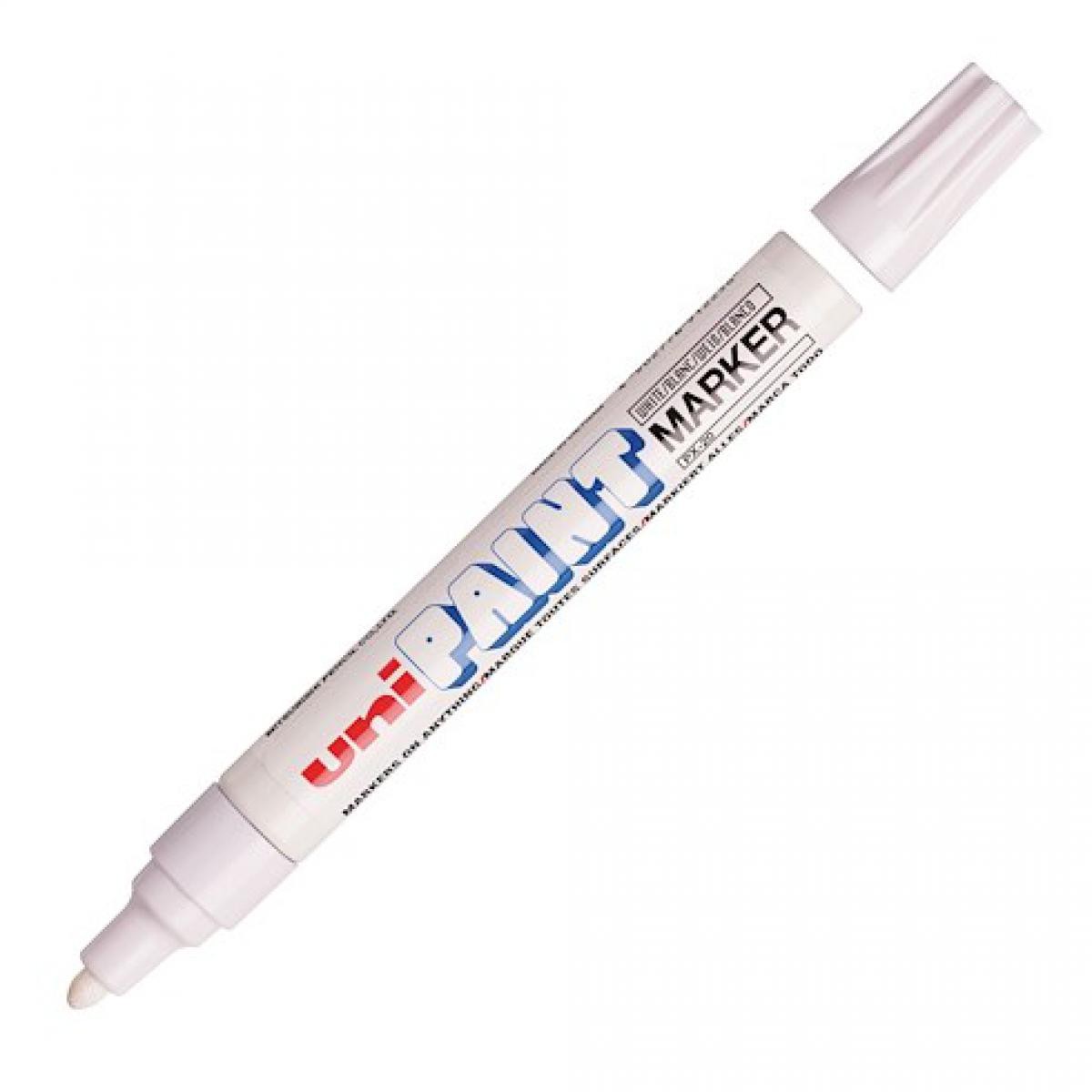Uniball - Marqueur paint marker Uni-Ball pointe ogive 2,5 à 2,8 mm blanc - Accessoires Bureau
