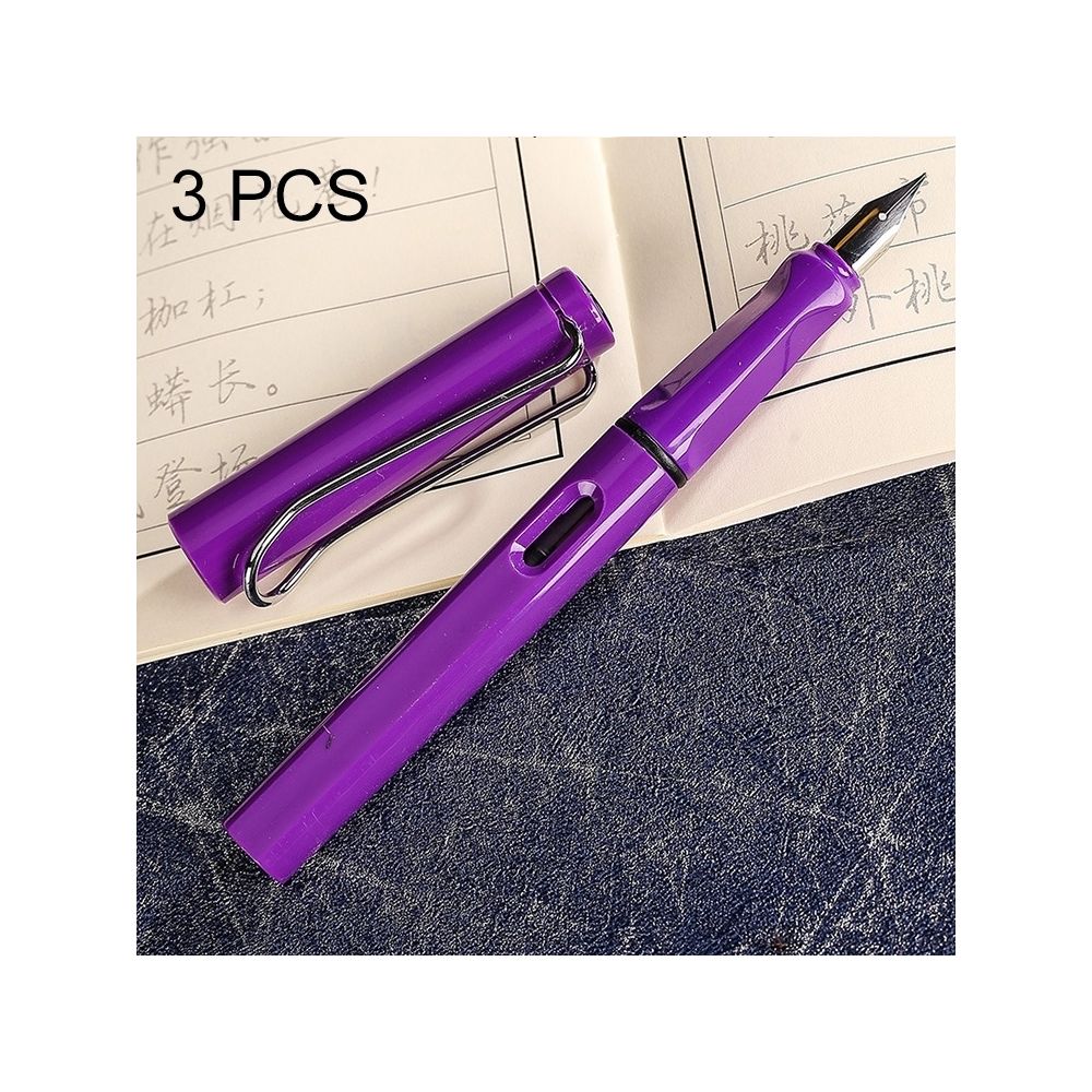 Wewoo - Composants Arduino Transparent 3 plume en alliage de titane extra-fine de PCS School Pen stylo violet, livraison aléatoire 0.5mm / 0.38mm Nib - Accessoires Bureau