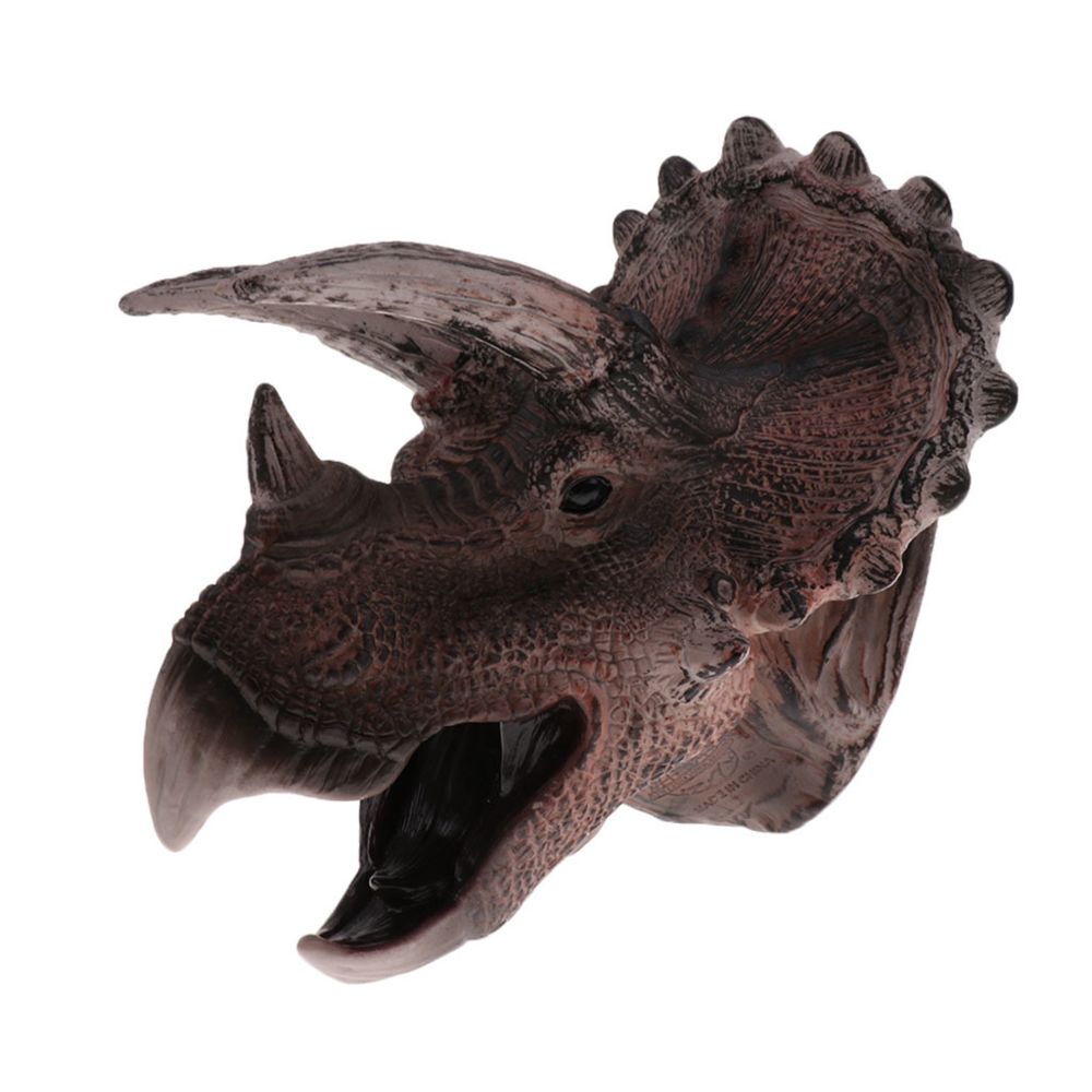 marque generique - simulation dinosaure animal tête modèle main marionnette enfants jouet triceratops - Jeux éducatifs