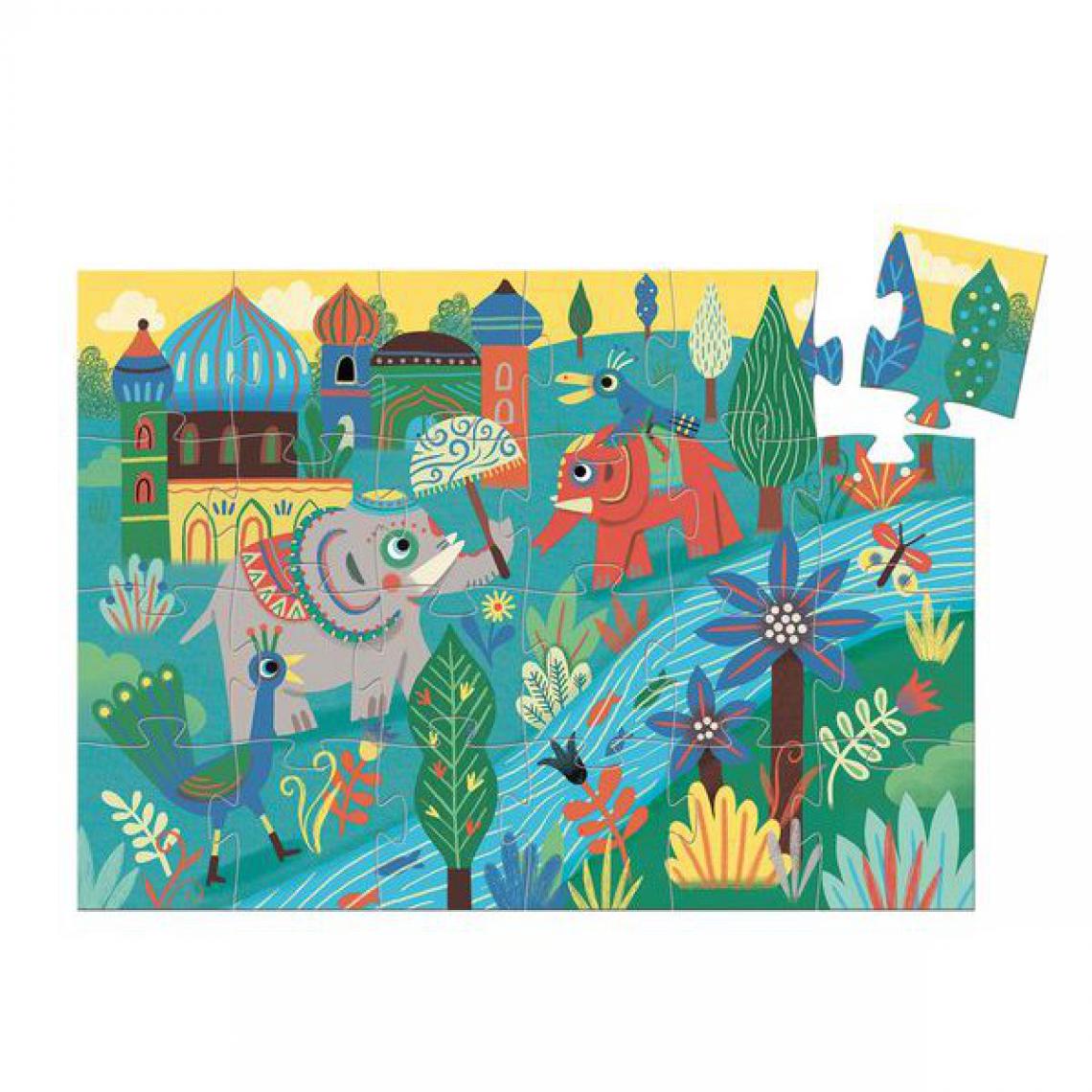 Djeco - Puzzle 24 pcs Haathee elephant Asie - Animaux