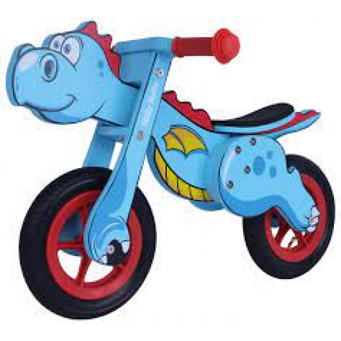 Milly Mally - Vélo de Marche en Bois Dino Mini Bleu - Tricycle