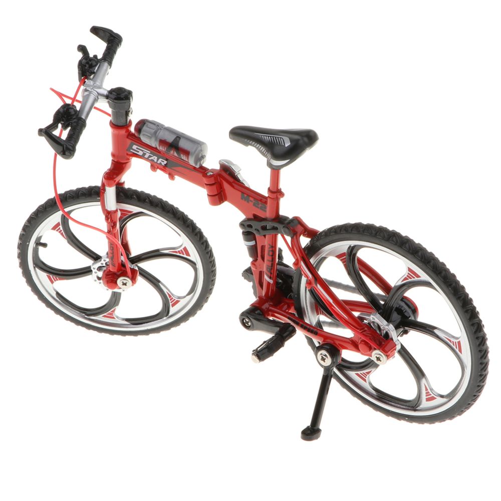 marque generique - Échelle 1:10 Alliage Diecast Modèle De Vélo Artisanat Vélo Jouet Rouge Pliable - Motos