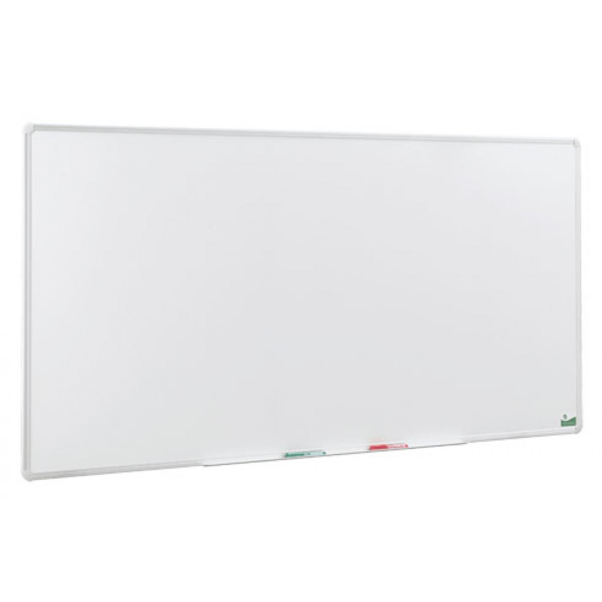 Vanerum - Tableau blanc émaillé L 200 x H 100 cm avec auget - magnétique - Accessoires Bureau