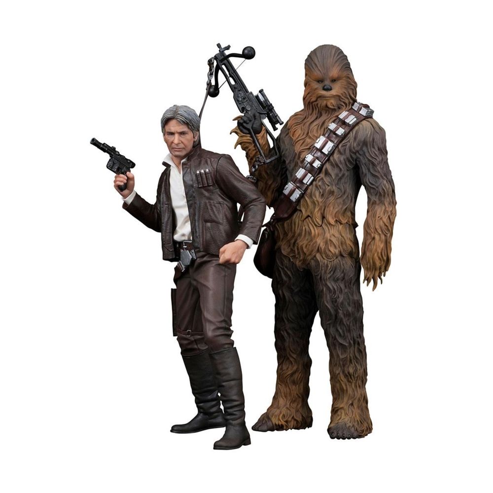 Kotobukiya - Star Wars Episode VII - Pack 2 statuettes 1/10 ARTFX+ Han Solo & Chewbacca 20 - 23 cm - Films et séries