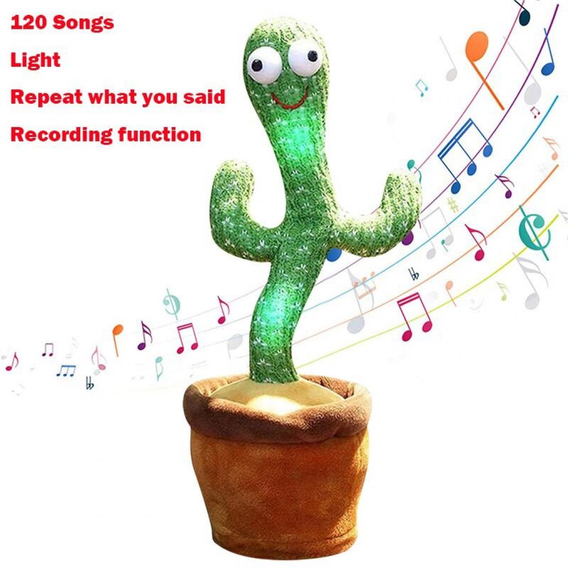 Universal - (32 cm) 120 chansons, danse légère, cactus, peluche, secouer. - Doudous