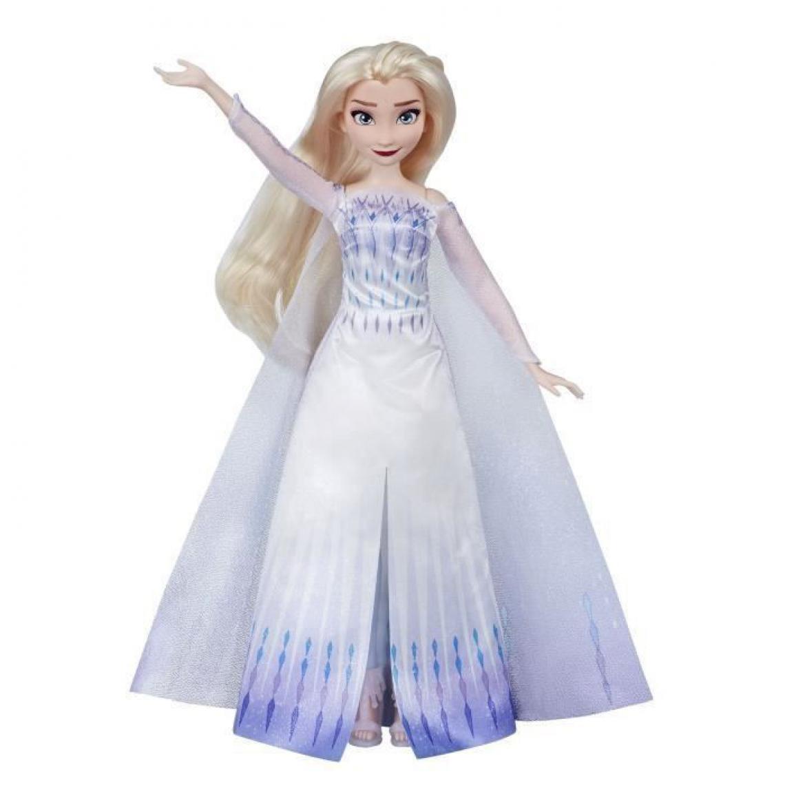 Hasbro - Disney La Reine des Neiges 2 - Poupee Princesse Disney Elsa chantante francais en tenue de Reine - 27 cm - Poupées