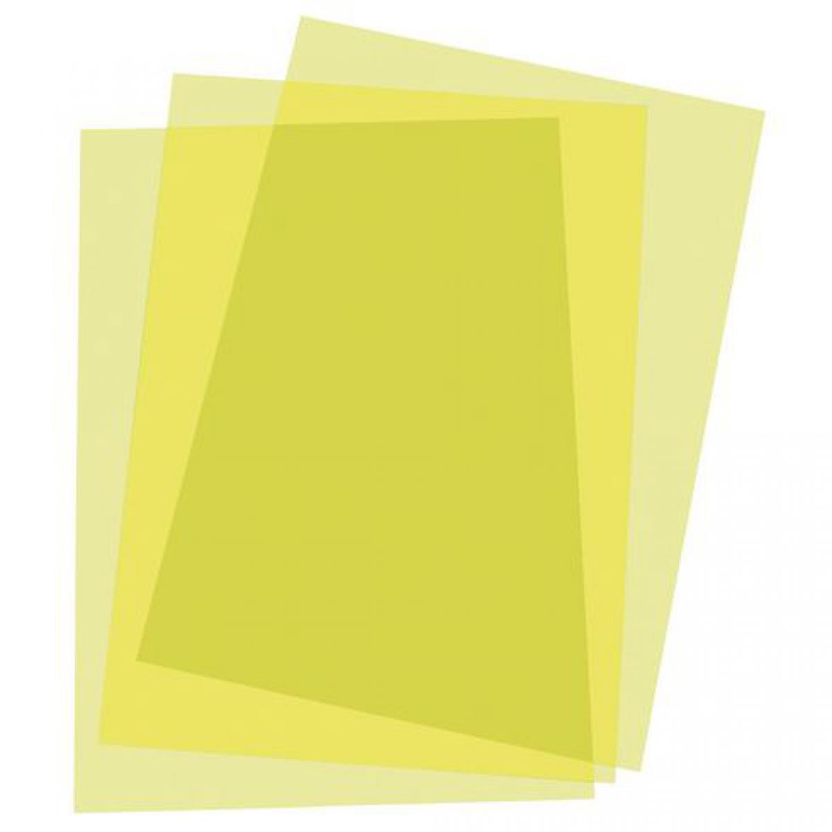 Fellowes - Paquet de 100 couvertures plastique - jaune pour machine à relier - Destructeurs