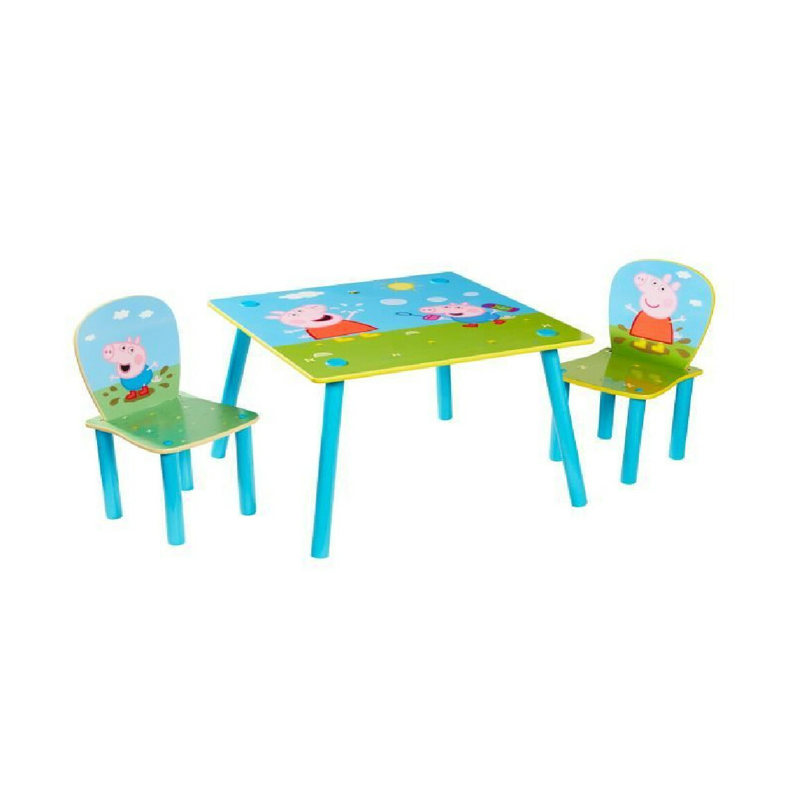 Peppa Pig - Ensemble table et 2 chaises Peppa Pig - Bureaux