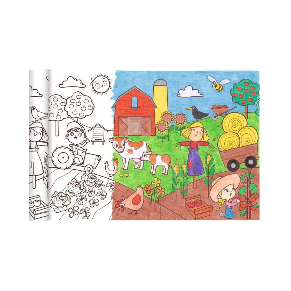 Avenue Mandarine - Frise à colorier - Le petit monde agricole - Jeux éducatifs