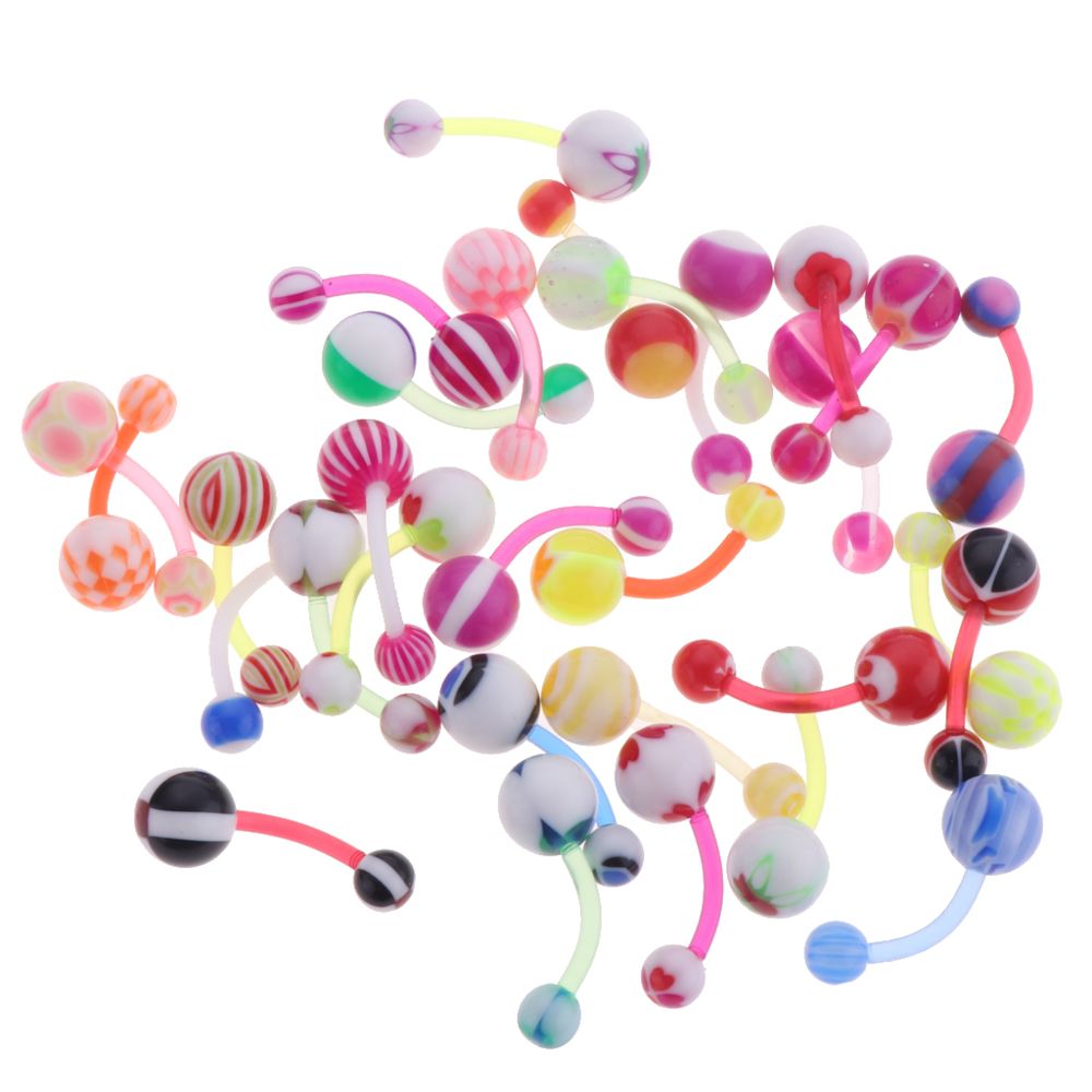 marque generique - anneaux de nombril en acrylique - Perles