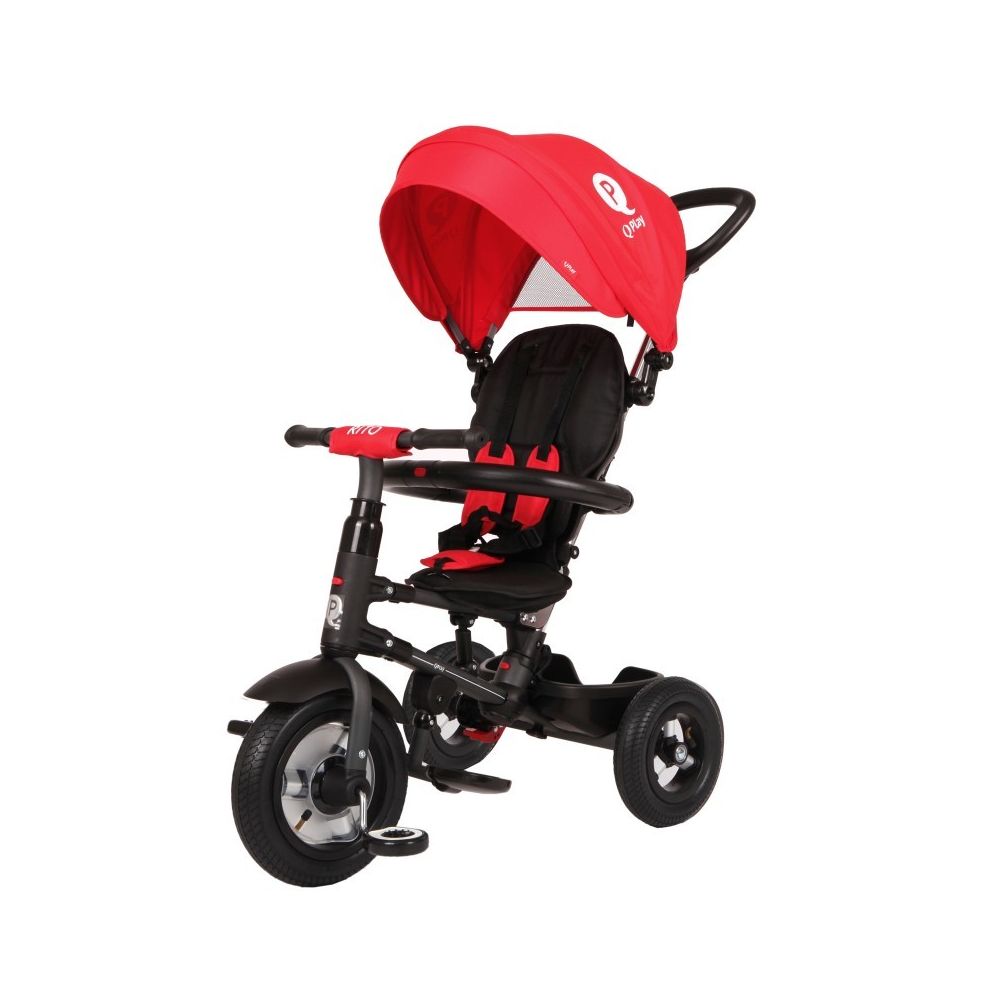 Qplay - TRICYCLE RITO PLIABLE À ROUES PNEUMATIQUES -Rouge - Tricycle