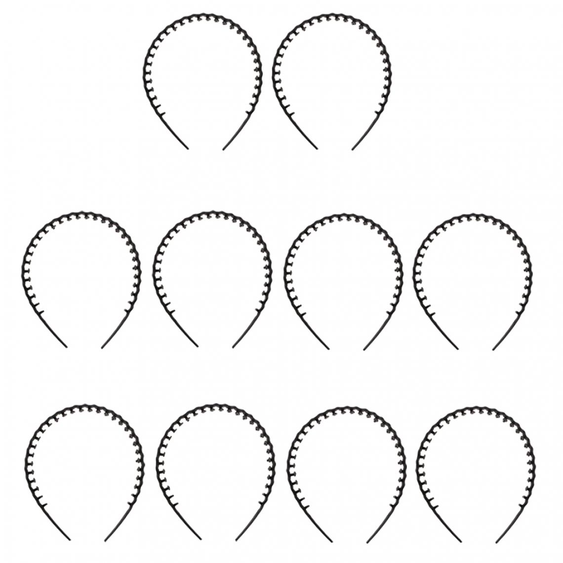 marque generique - 10pcs Serre-tête Bandeau Peigne à Cheveux pour Femmes Hommes Accession Cheveux DIY 8mm - Perles