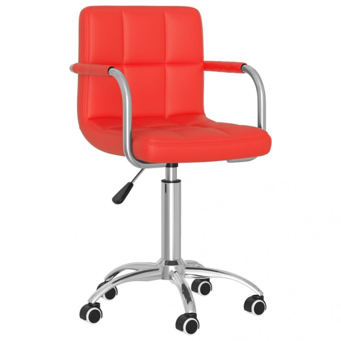 Vidaxl - vidaXL Chaise de bureau pivotante Rouge Similicuir - Bureaux