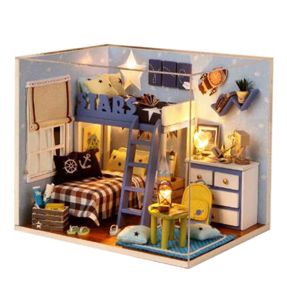 marque generique - miniature Maison de poupée en bois de bricolage - Poupées
