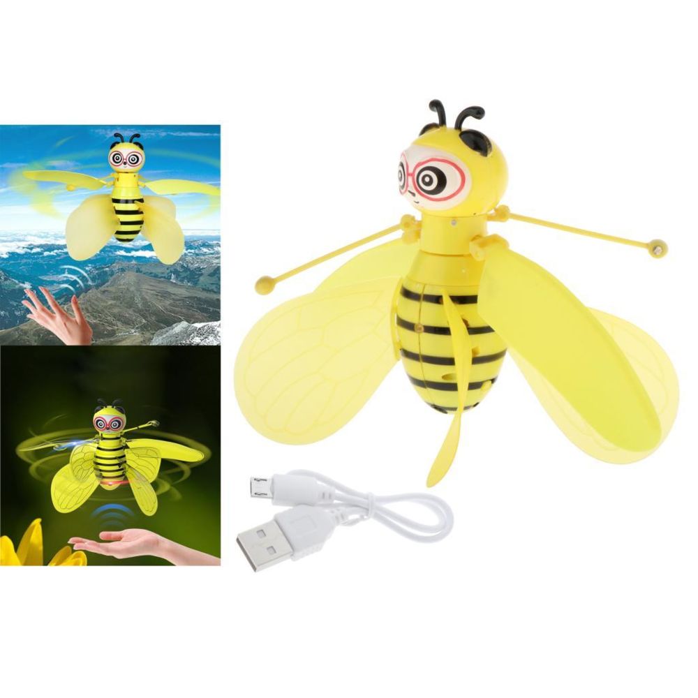 marque generique - Flying Bee Enfants Jouet Hélicoptère Contrôlé À La Main Infrarouge Induction Abeille Rose - Accessoires et pièces