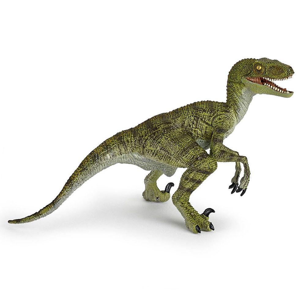 Papo - Figurine dinosaure : Vélociraptor vert - Dinosaures