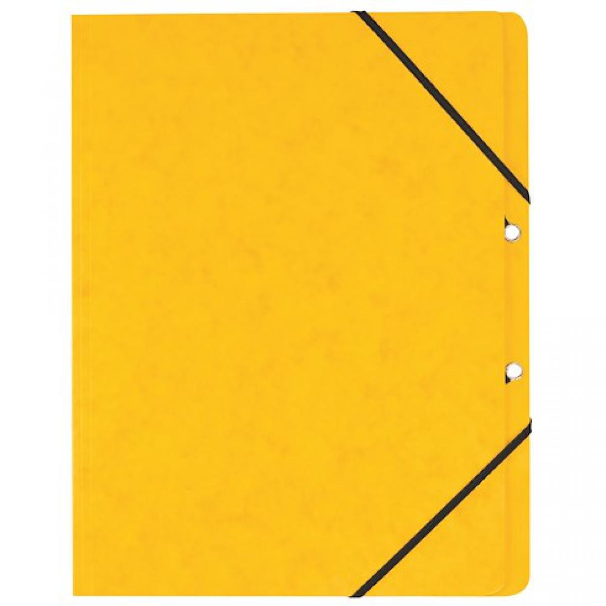 Exacompta - Chemise à élastique sans rabat Exacompta 24 x 32 cm - jaune - Lot de 10 - Accessoires Bureau