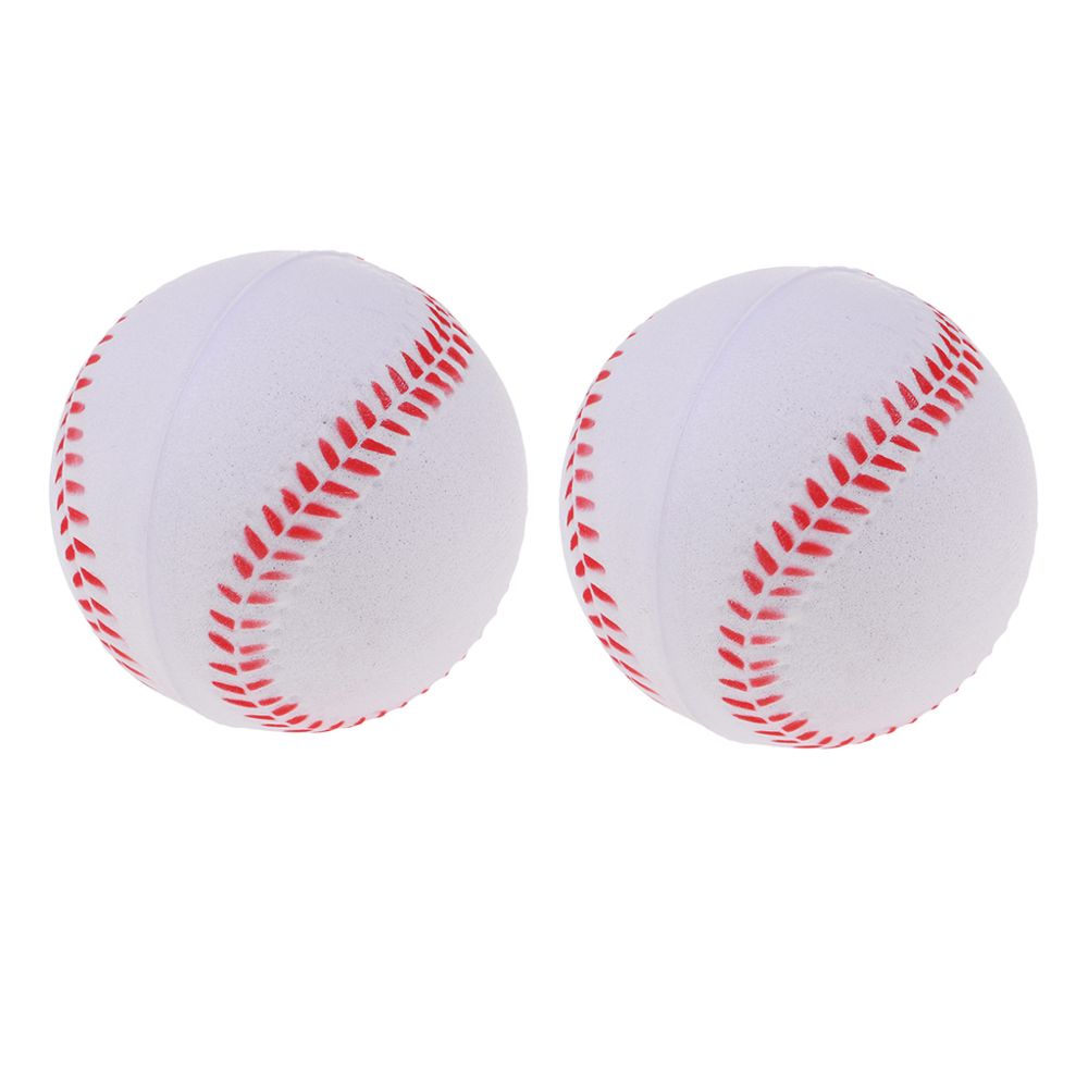 marque generique - 2 cas sécurité formation baseball entraînement pu balle molle sport équipe blanc - Jeux de balles