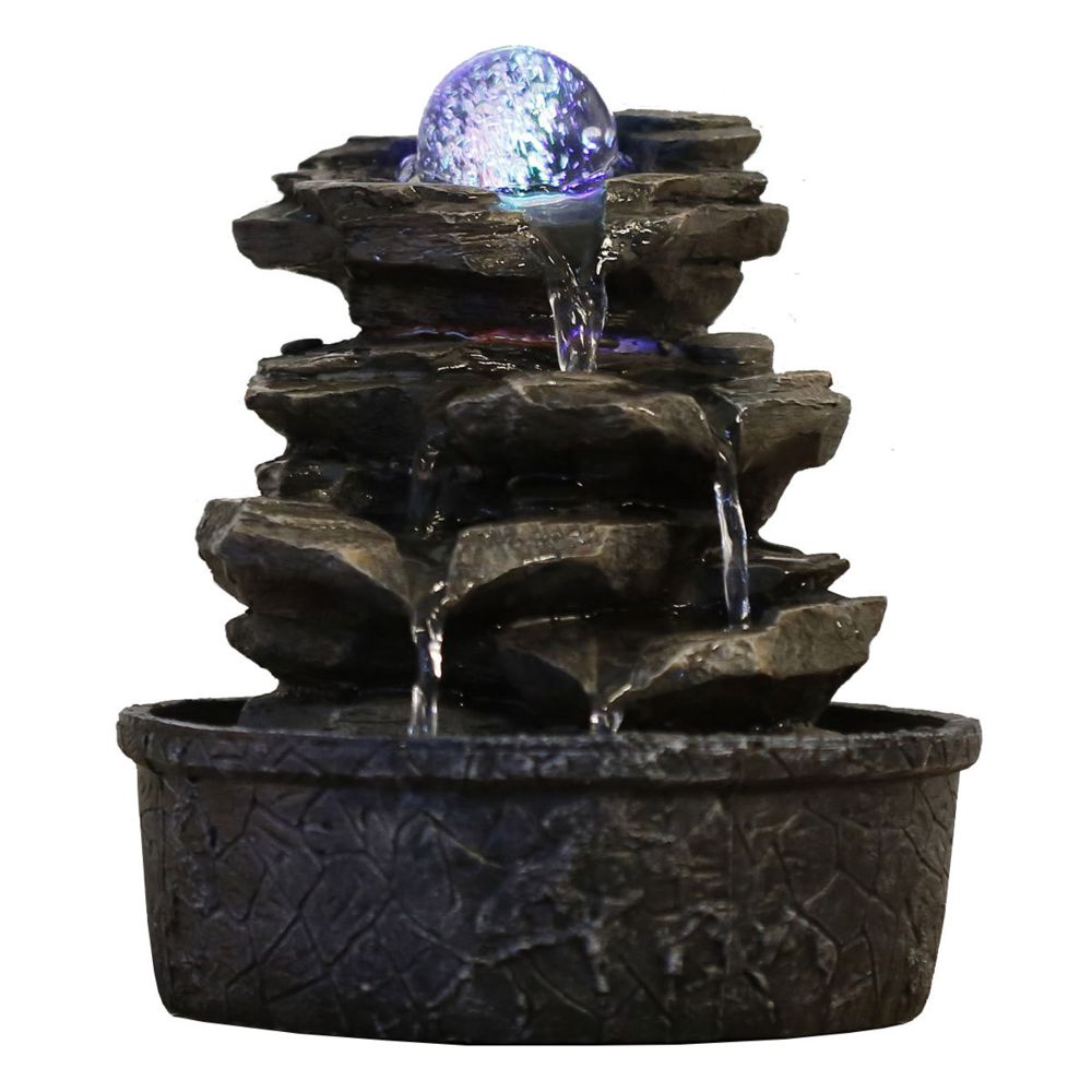 Sunchine - Fontaine Intérieure en Résine Little Rock 23 cm - Fontaines à eau