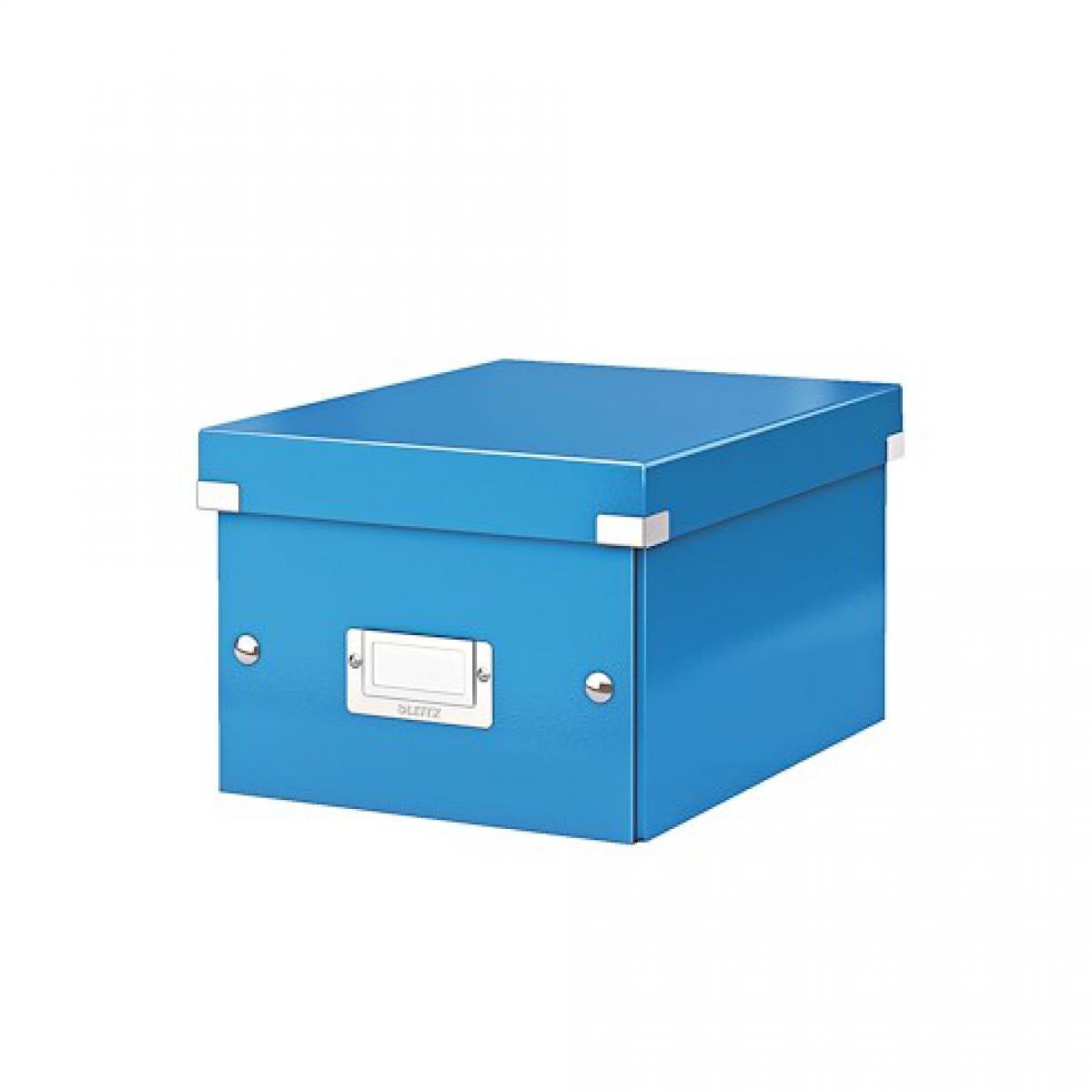 Leitz - Boîte de rangement carton Leitz CLick&Store Wow H 16 X L 21,7 x P 28 cm bleue - Accessoires Bureau