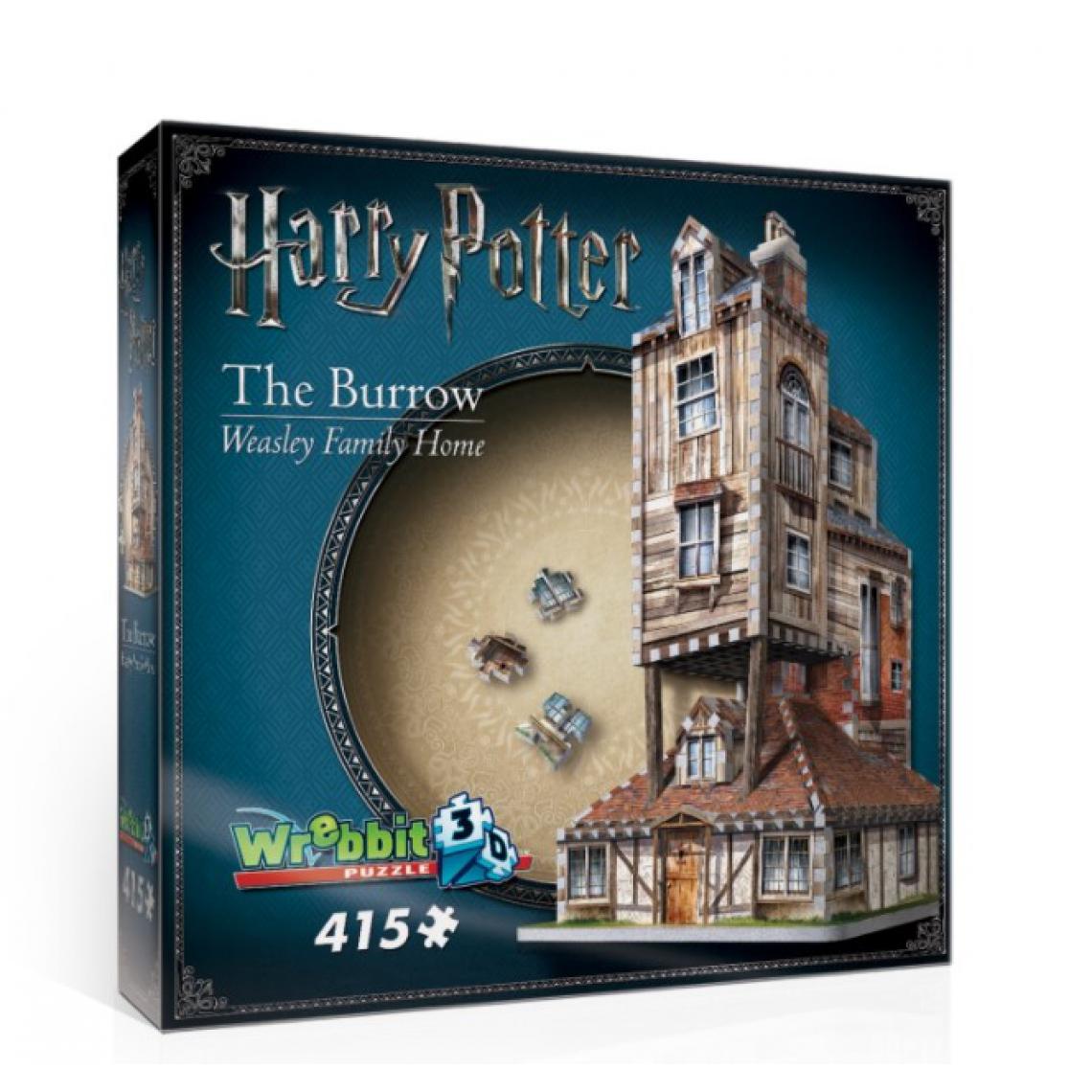 Wrebbit - - Puzzle 3D Harry Potter - Le terrier - La Maison des Weasley- 415 Pièces- Taille 30cm - Films et séries