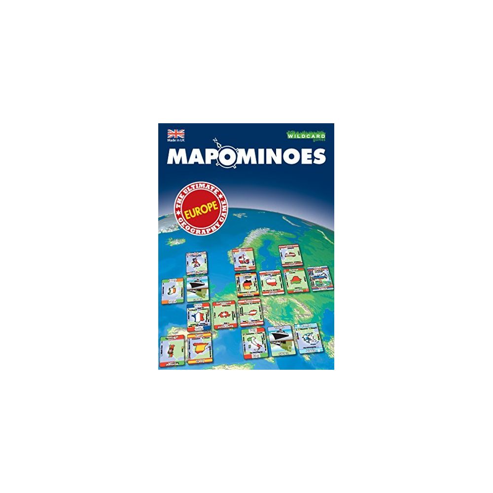 Fred Distribution - MAPOMINOES EUROPE a“ The Ultimate Geography Game a“ Fun and educational travel card game about connecting European countries for kids teens and adults Like dominoes with maps - Jeux de cartes