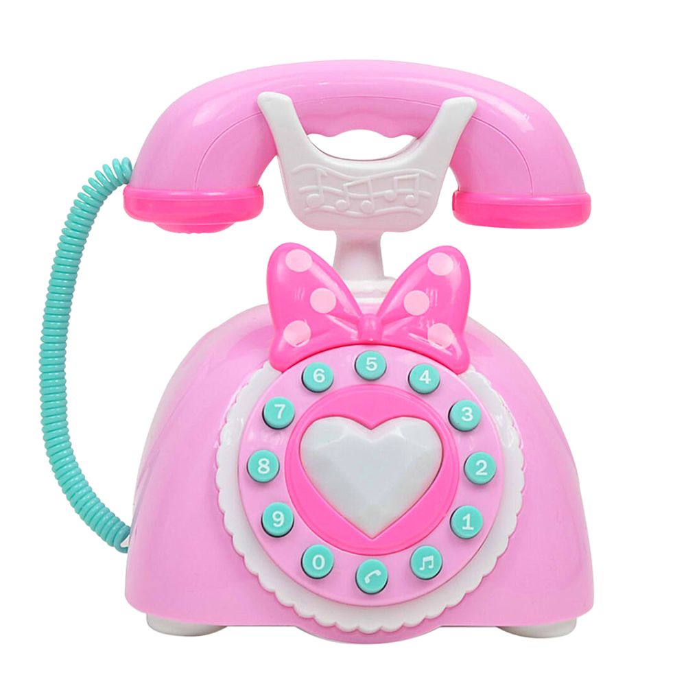 marque generique - téléphone vintage téléphone fixe enfants prétendent jouer tôt jouet éducatif rose - Jeux d'éveil