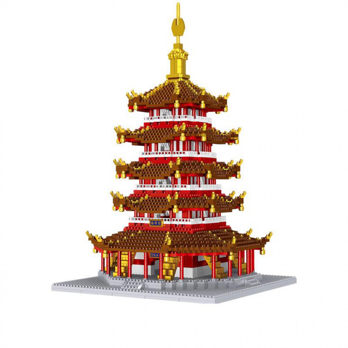 Generic - Jouet de construction Architecture urbaine Lezi La Tour de Lei Feng 20 * 32 cm - Rouge  - Briques et blocs