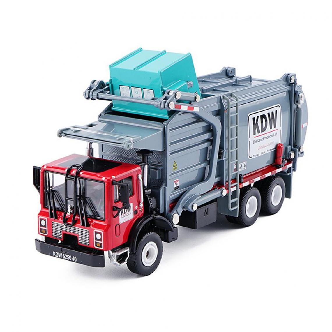 Universal - Camion transporteur de déchets 1: 24 pour les amateurs de modèles Cadeaux de Noël pour les enfants |(Rouge) - Voitures
