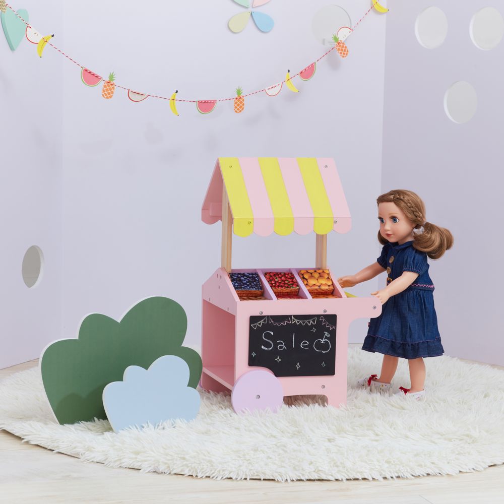 Olivia'S Little World - Chariot à pâtisseries en bois accessoires de jeu pour poupées de 40 cm Le Monde d'Olivia TD-12879A - Maisons de poupées
