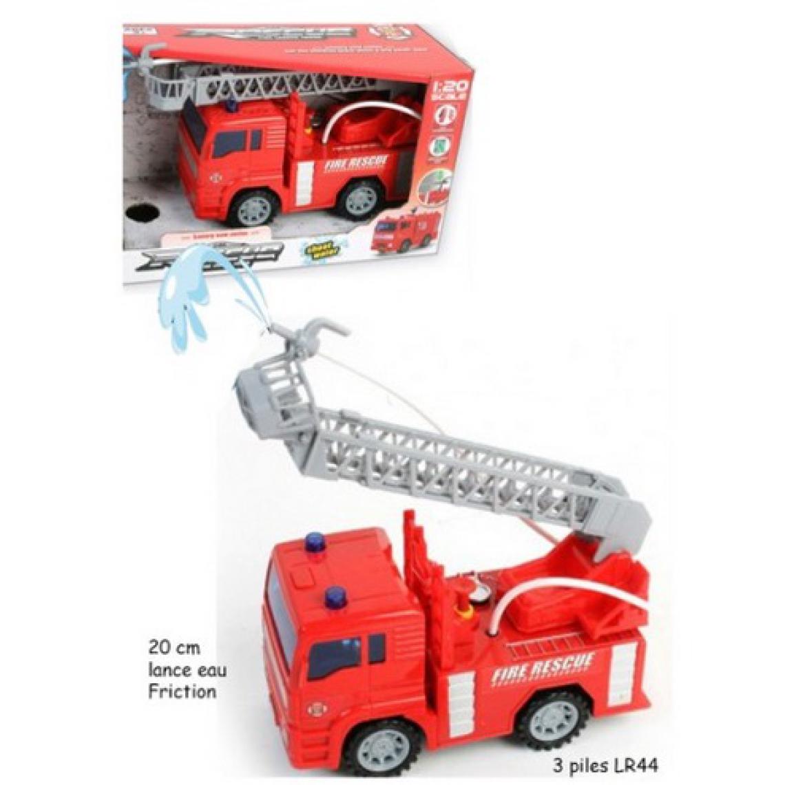 B&G - Camion de Pompiers 20 cm avec lanceur d eau son et lumiere - Voitures