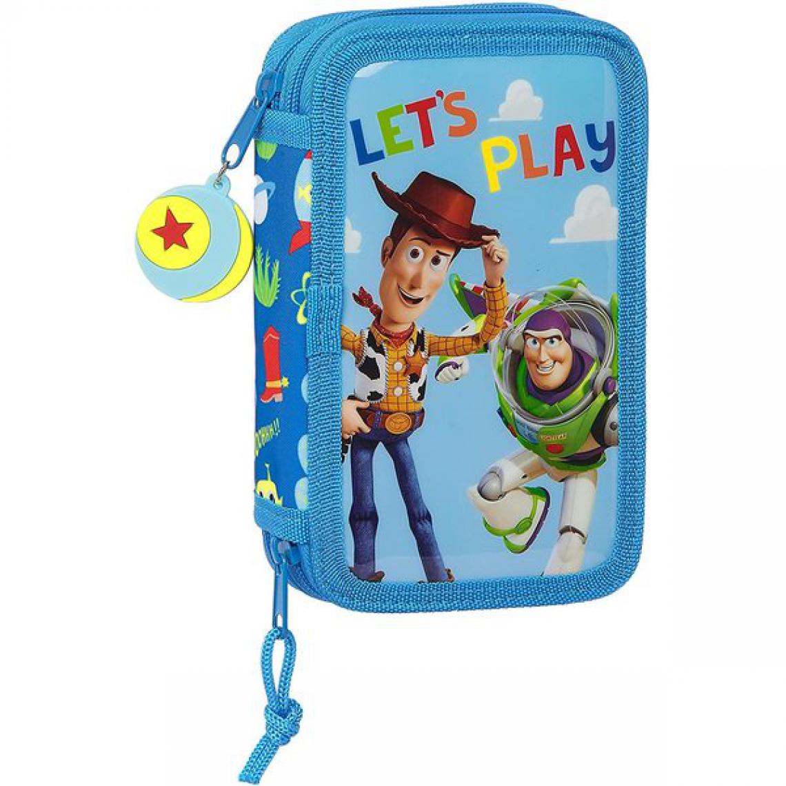 Toy Story - Pochette crayons Double Toy Story Let's Play Bleu (28 pcs) - Accessoires Bureau
