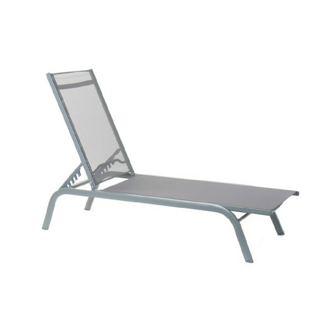 Unknown - Chaise longue DKD Home Decor inclinable Gris foncé PVC Aluminium (191 x 58 x 98 cm) - Transats, chaises longues