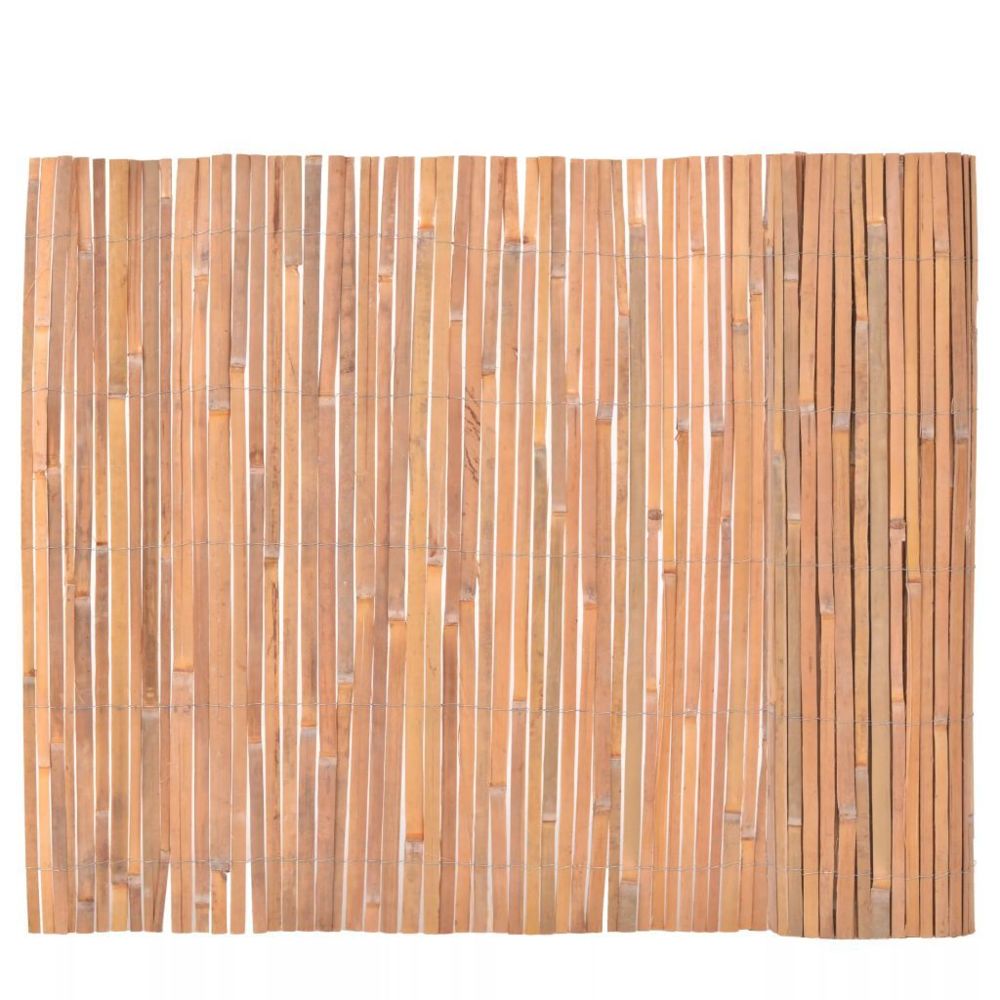 Vidaxl - Clôture en bambou 100 x 400 cm | Brun - Portillon