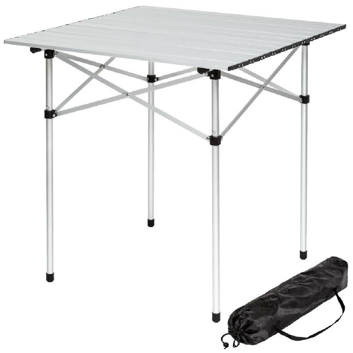 Helloshop26 - Table de camping jardin pique-nique aluminium pliante 70x70 cm 2008033 - Tables de jardin