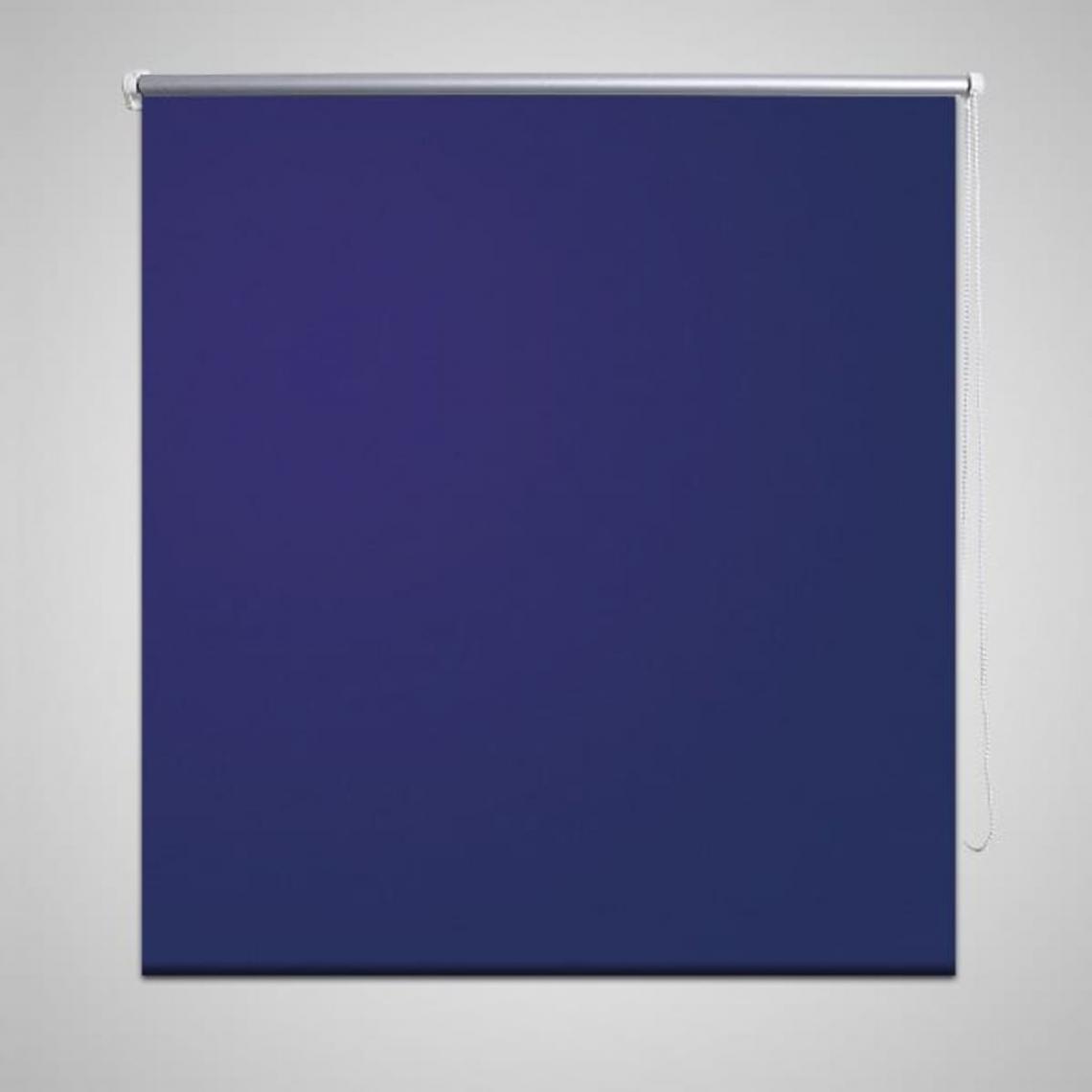 Hucoco - Store enrouleur occultant 140 x 175 cm bleu - Bleu - Store compatible Velux