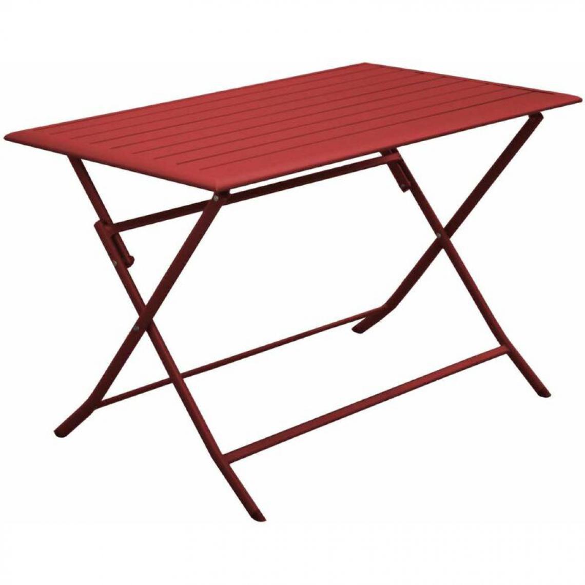 Proloisirs - Table pliante en aluminium Lorita 110 cm - Tables de jardin